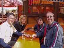 Have some beer with one of Julia's Kathe' Wohlfahrt co-workers in Wiesbaden, Germany.